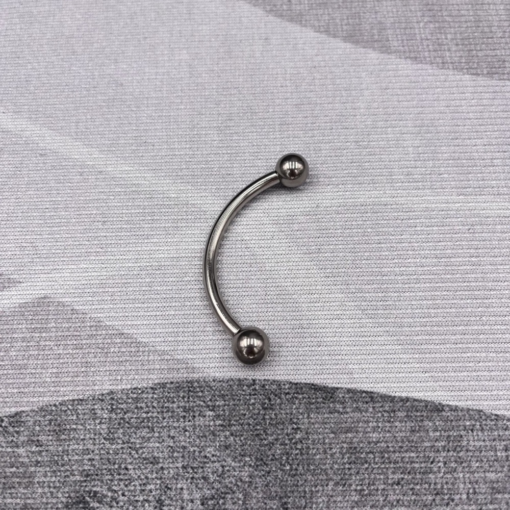 In Stock Gauge/Thickness 3mm Titanium Body Jewelry Bent Barbell