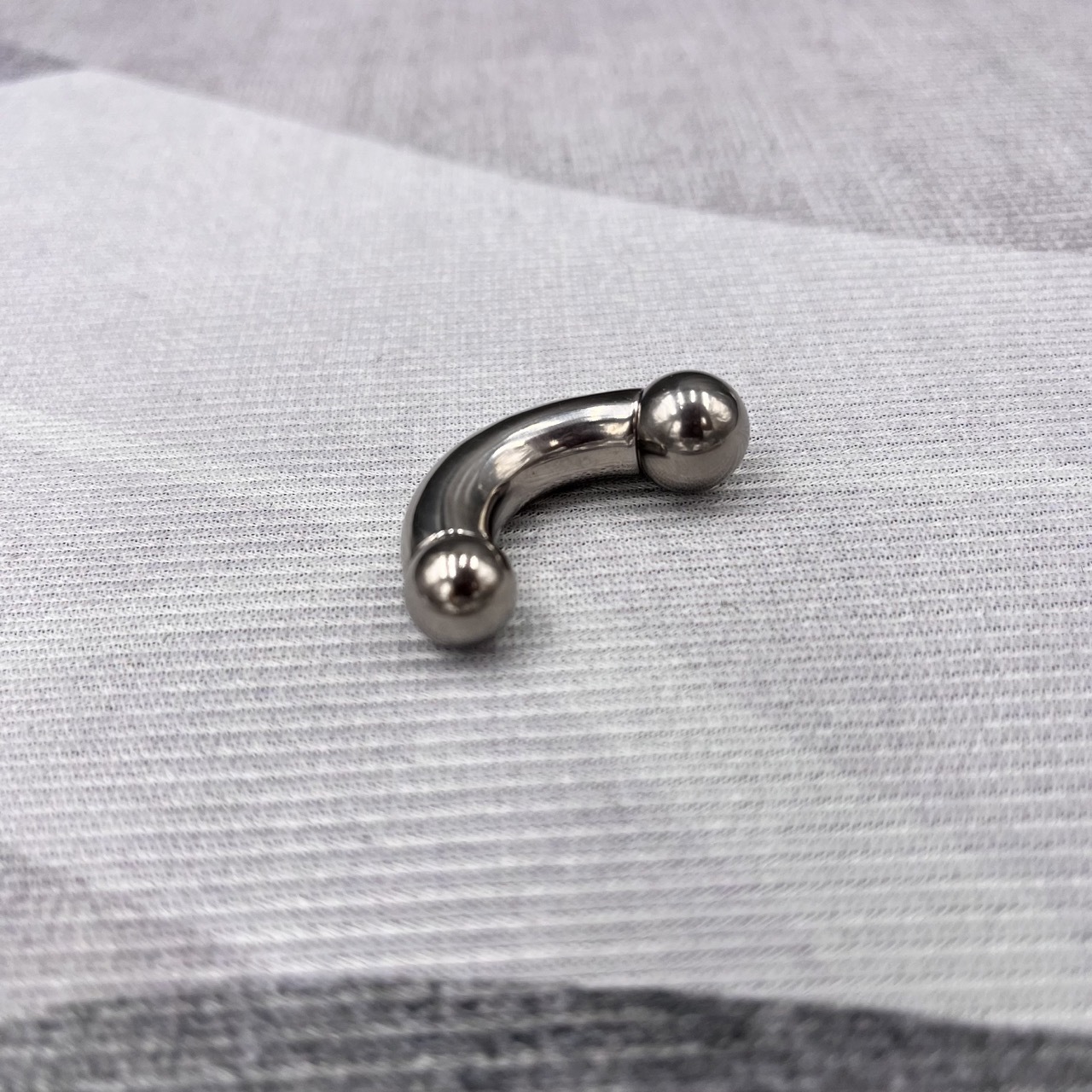 In Stock Gauge/Thickness 9mm Titanium Body Jewelry Bent Barbell