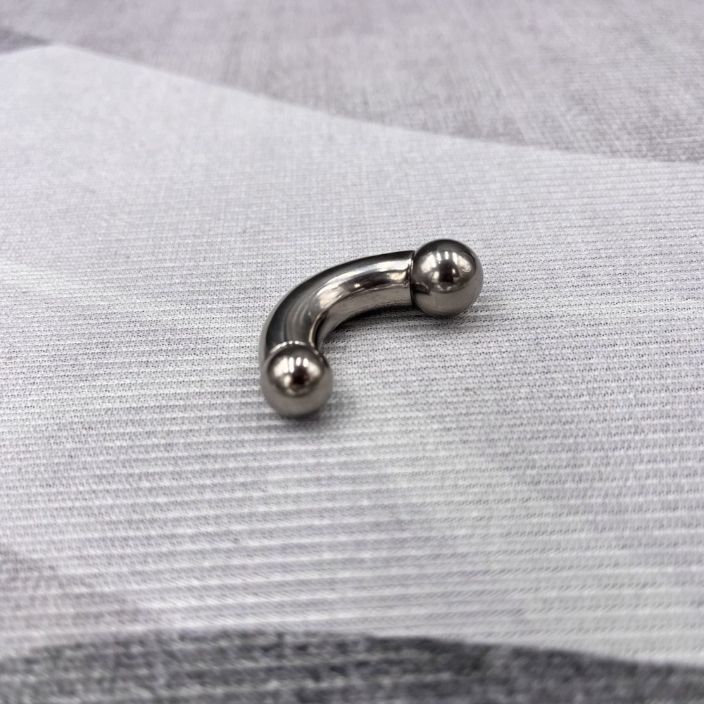 In Stock Gauge/Thickness 9mm Titanium Body Jewelry Bent Barbell