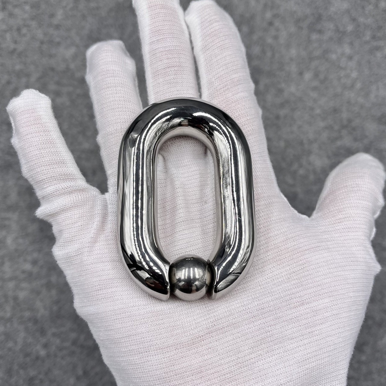 In Stock Weight 200g Stainless Steel Square Shape Testicle Ring Scrotum Ball Stretcher Ring
