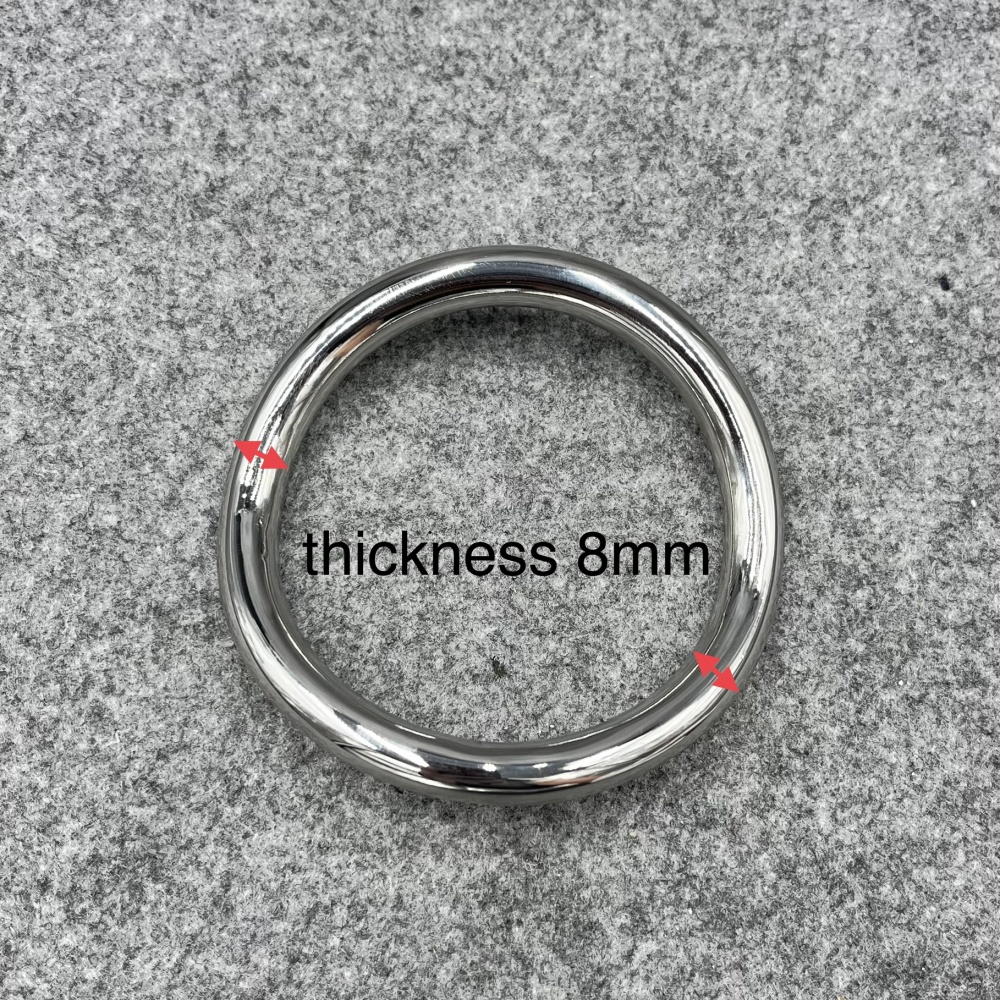 In Stock, 58mm Inner Diamter, 8mm Gauge Stainless Steel Curved Cock Ring Ergonomic Ring