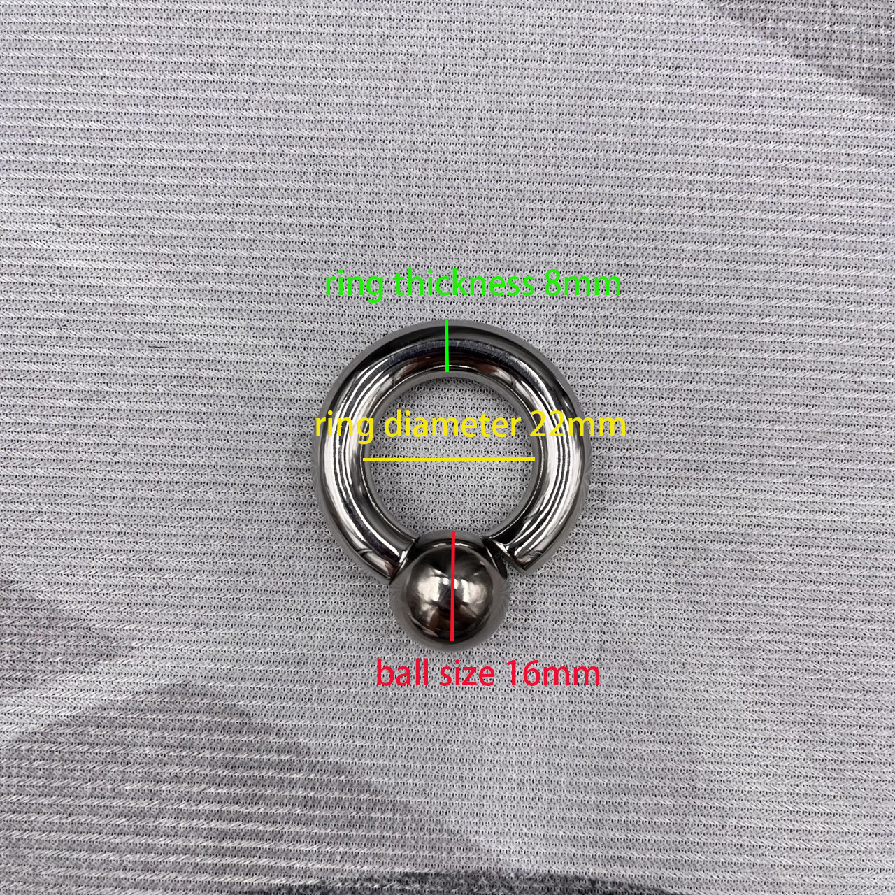 In Stock Gauge 8mm Screw On Captive Bead Ring