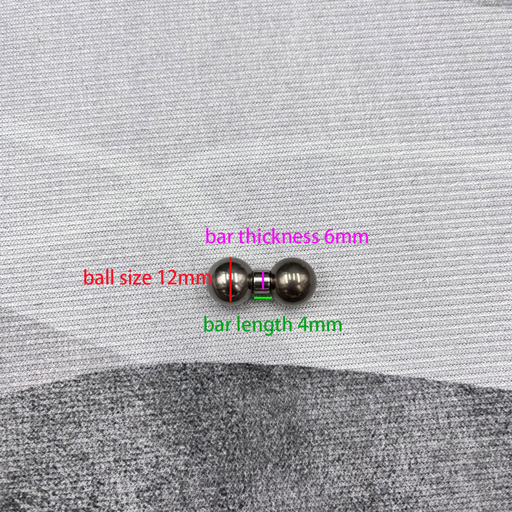 In Stock Gauge/Thickness 6mm Titanium Body Jewelry Straight Barbell