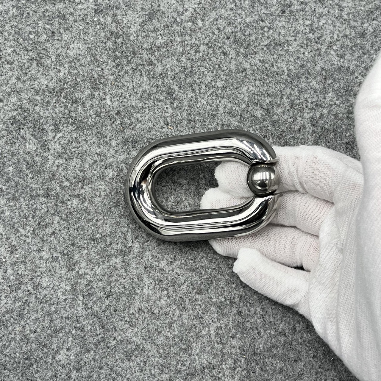 In Stock Weight 200g Stainless Steel Square Shape Testicle Ring Scrotum Ball Stretcher Ring