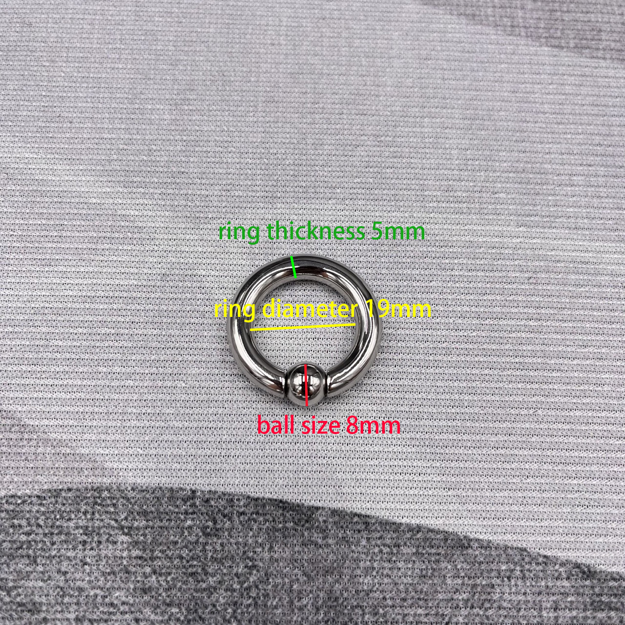 In Stock Thickness 5mm Stainless Steel Body Jewelry Snap Fit Captive Bead Ring