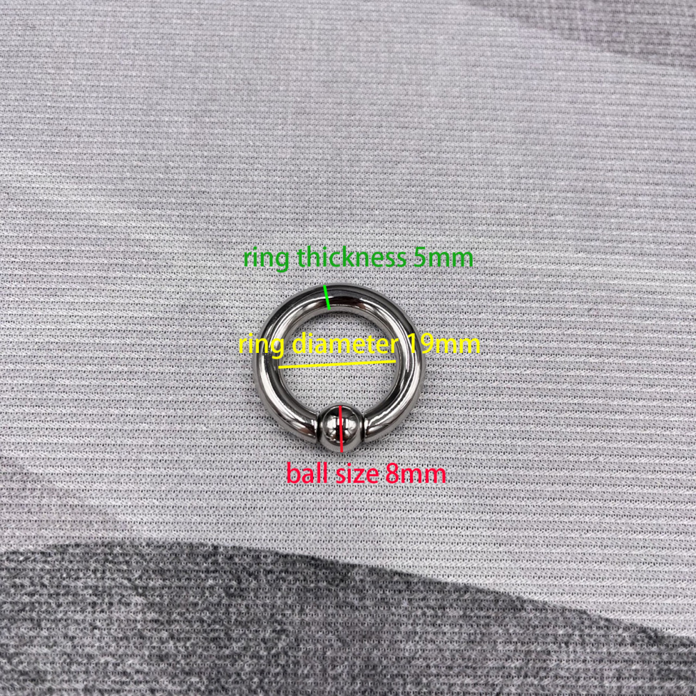 In Stock Thickness 5mm Stainless Steel Body Jewelry Snap Fit Captive Bead Ring