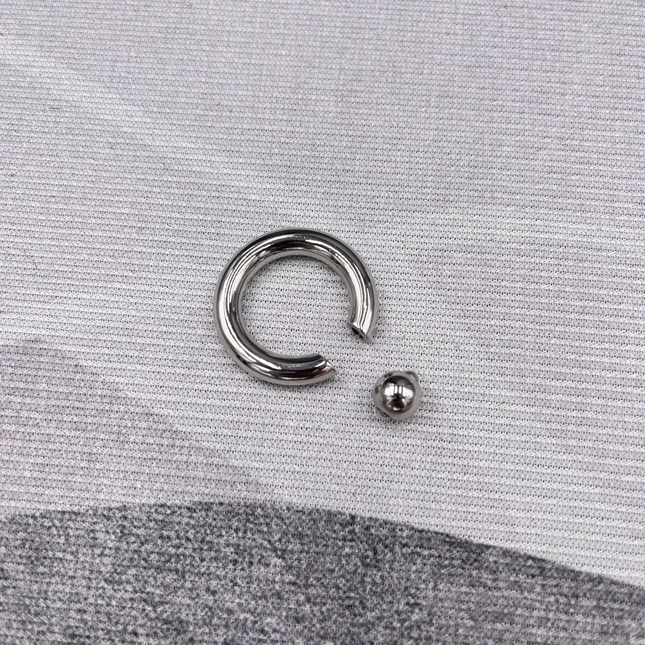 In Stock Thickness 5mm Stainless Steel Body Jewelry Snap Fit Captive Bead Ring