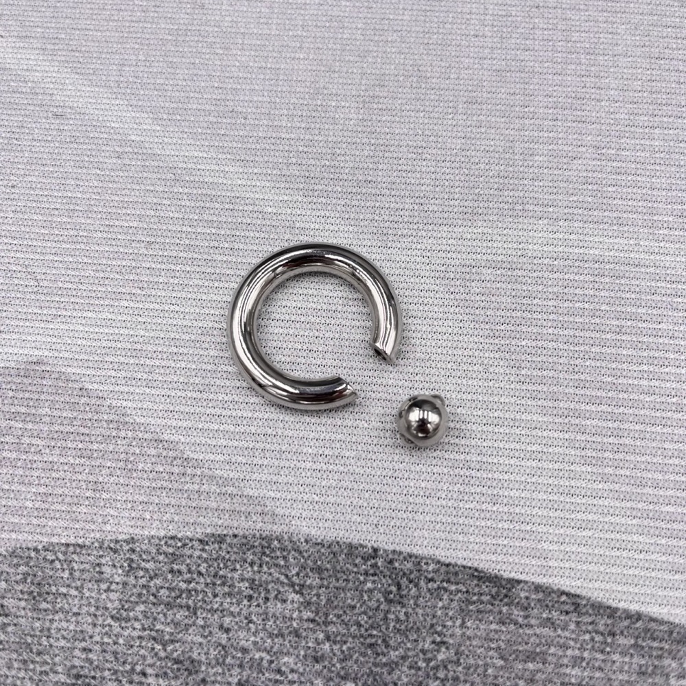 In Stock Thickness 5mm Stainless Steel Body Jewelry Snap Fit Captive Bead Ring
