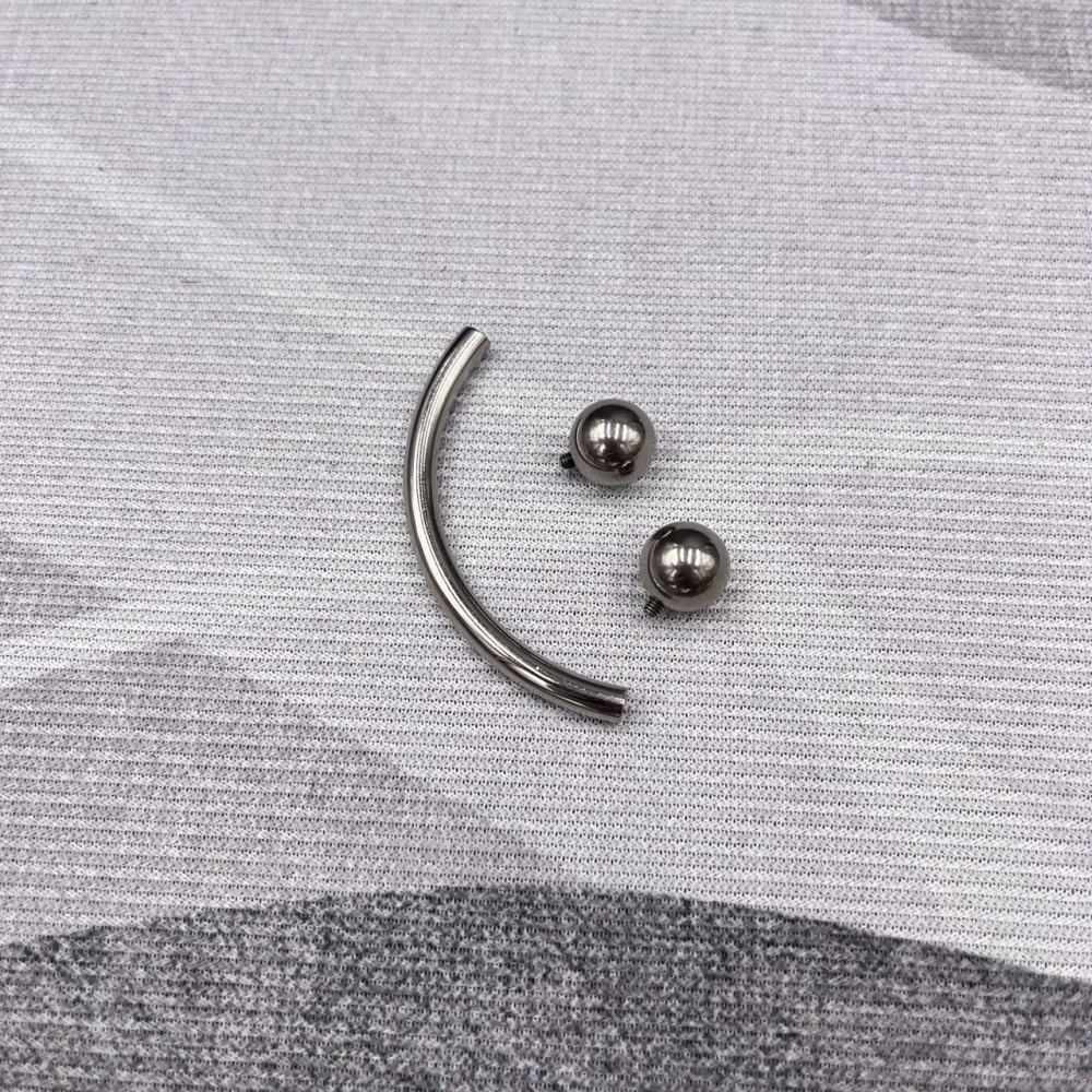 In Stock Gauge/Thickness 3mm Titanium Body Jewelry Bent Barbell