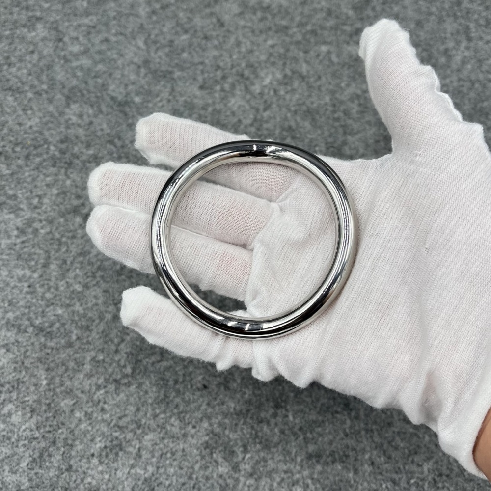 In Stock, 58mm Inner Diamter, 8mm Gauge Stainless Steel Curved Cock Ring Ergonomic Ring