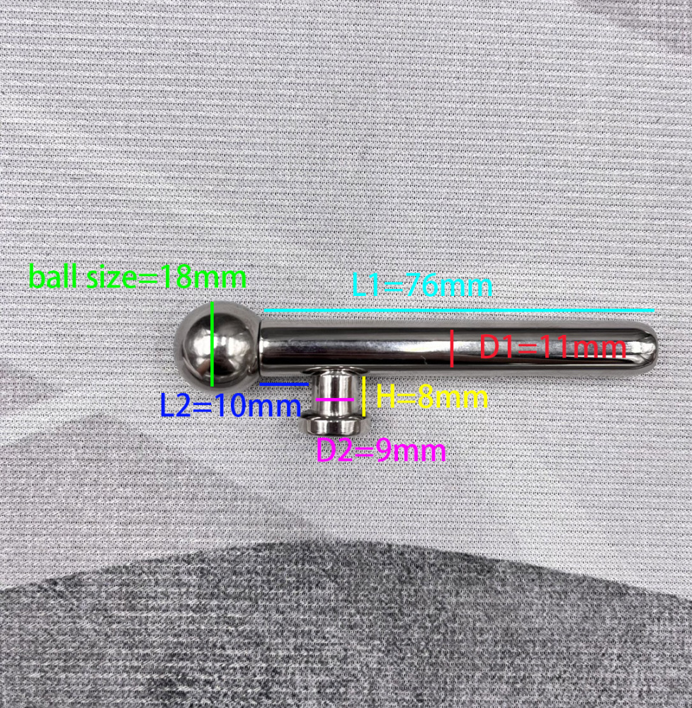 In Stock PA Gauge 9mm Stainless Steel Prince Albert Wand PA#2B style