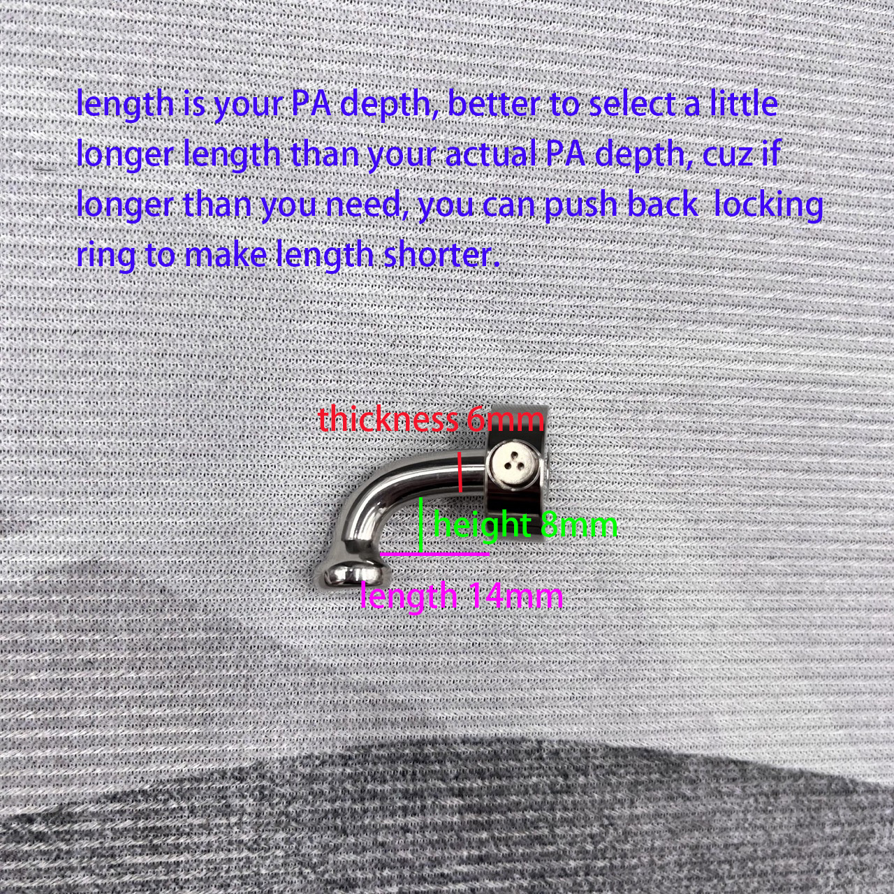 In Stock Gauge 6mm Stainless Steel L Shape PA Wand With Locking Ring