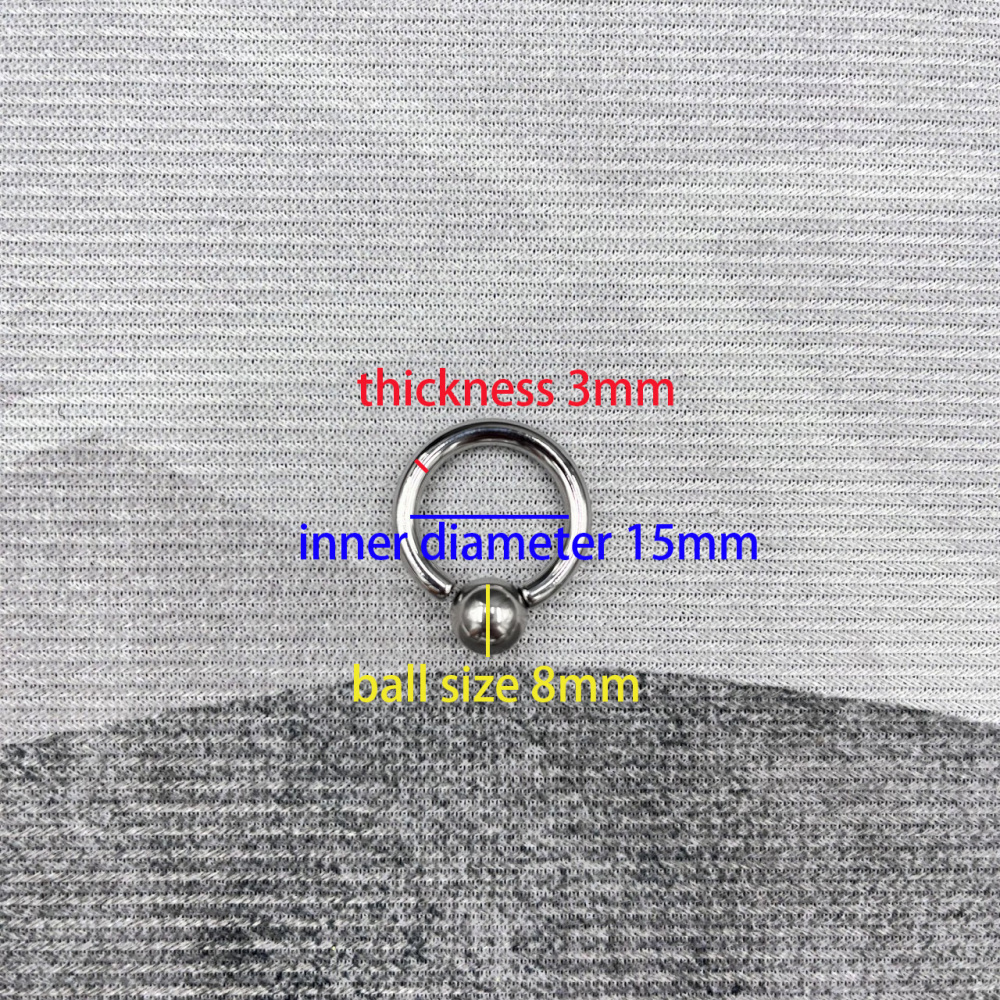 In Stock Gauge 3mm Stainless Steel Screw On Captive Bead Ring