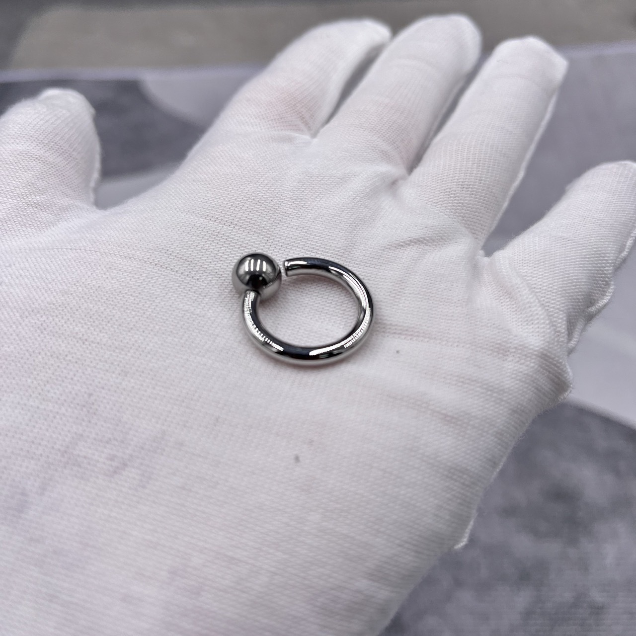 In Stock Gauge 3mm Stainless Steel Screw On Captive Bead Ring
