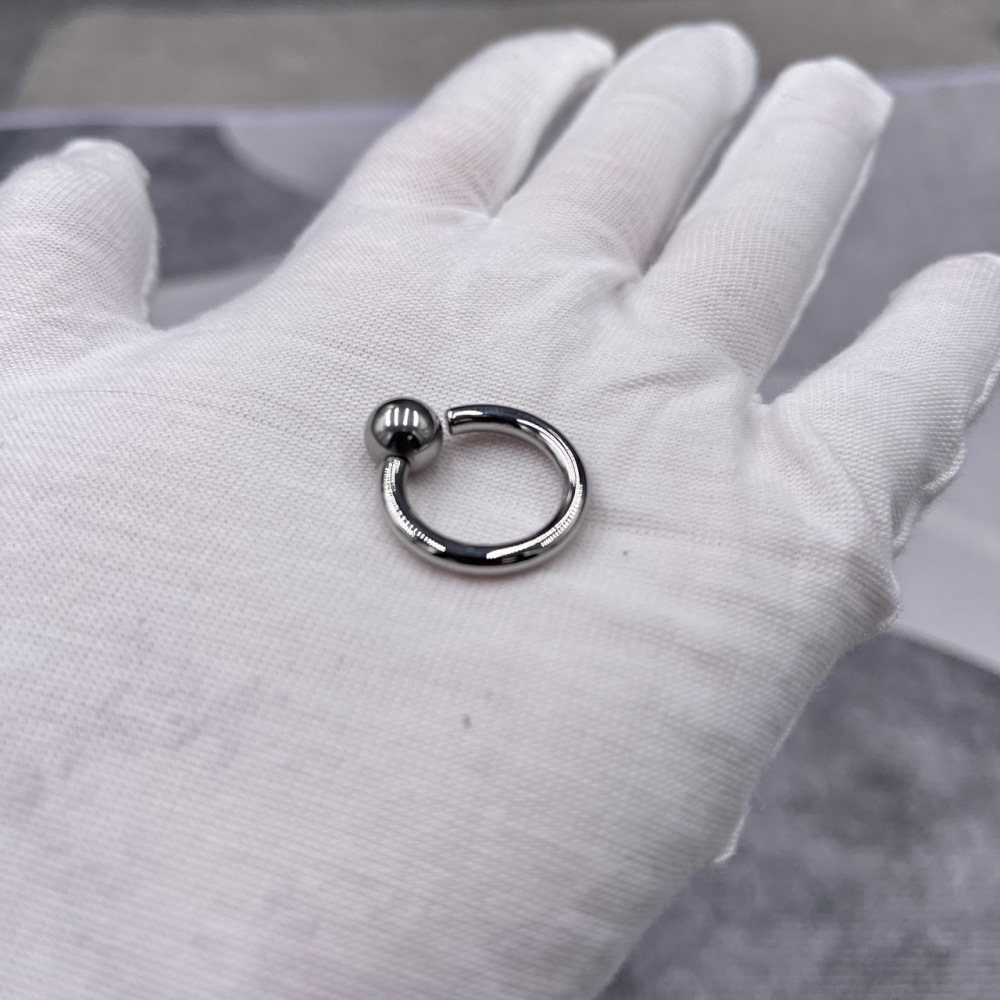 In Stock Gauge 3mm Stainless Steel Screw On Captive Bead Ring