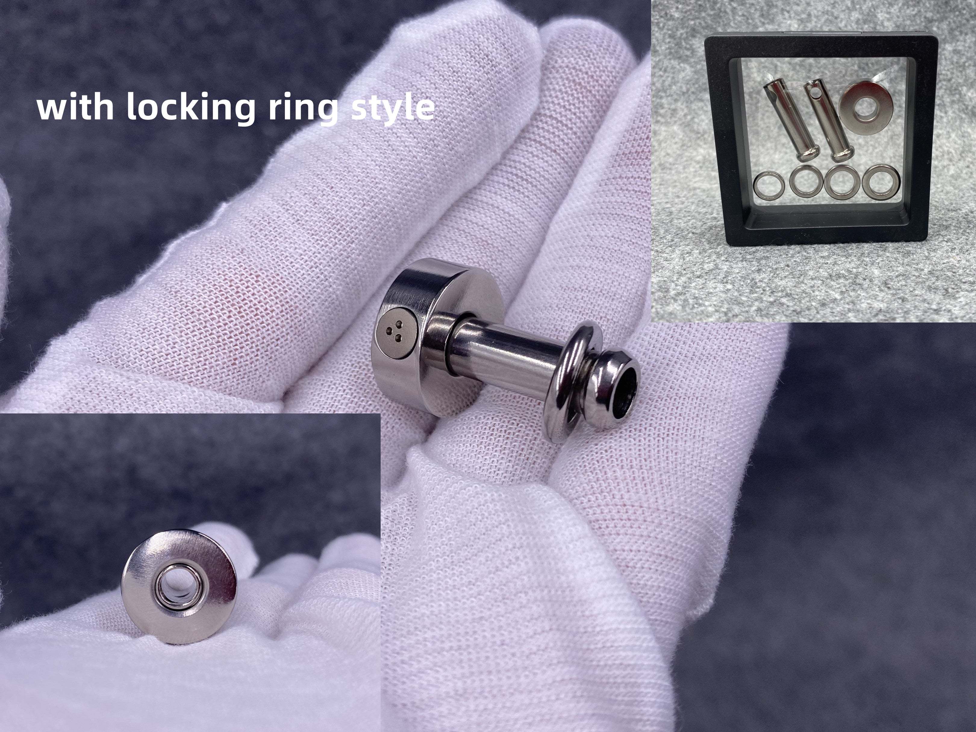 Titanium TetherSpout For Nom-Piercing Chastity
