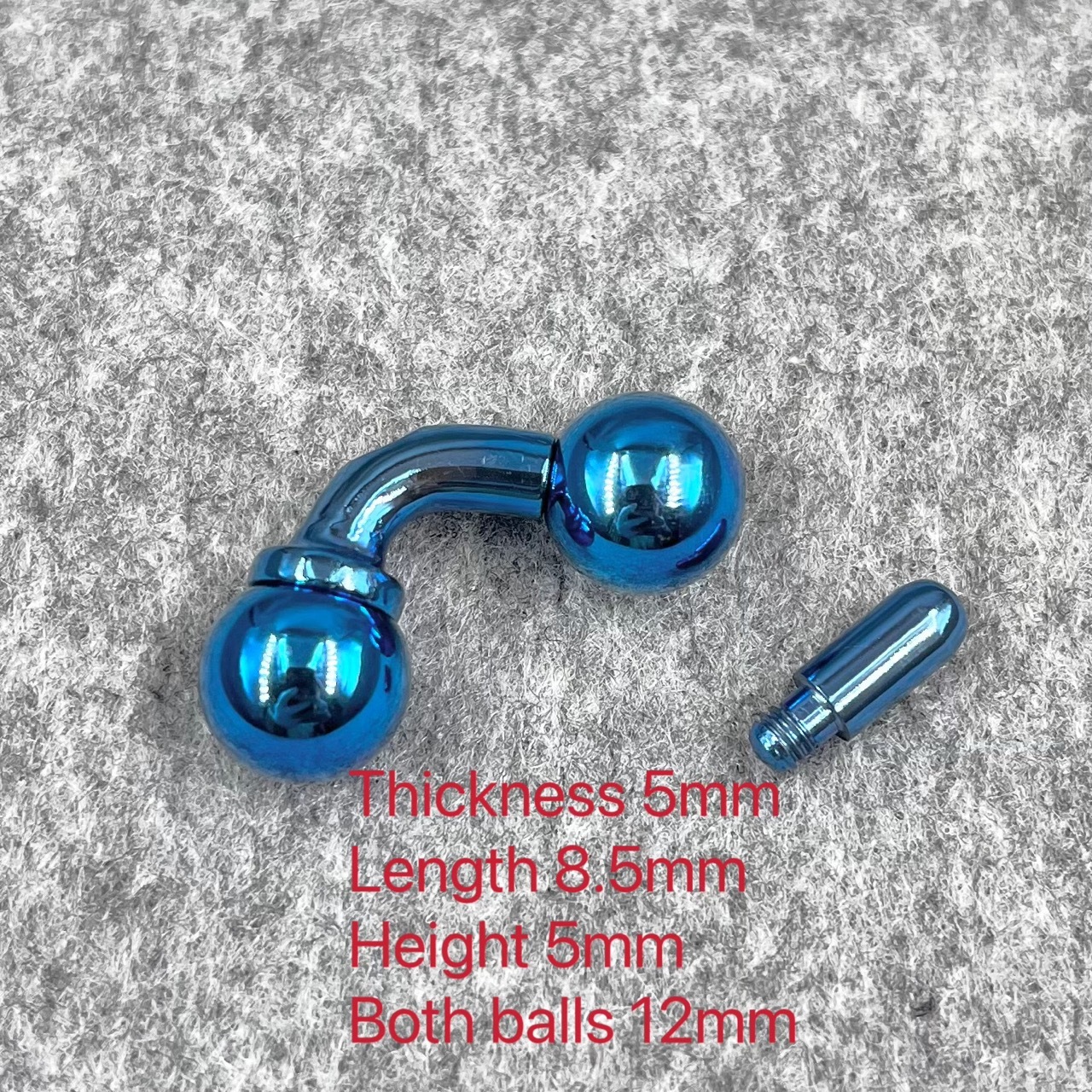 In Stock Gauge/Thickness 5mm Titanium L Shape PA Wand with Flat Ball