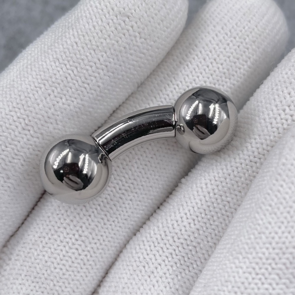 In Stock Gauge/Thickness 6mm Titanium Body Jewelry Bent Barbell