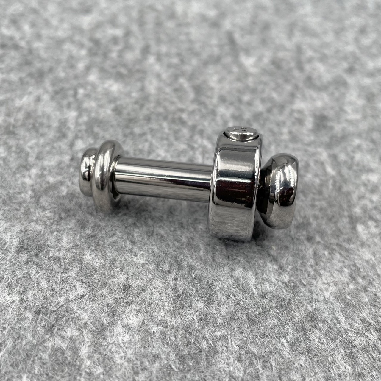 Titanium TetherSpout With Disc For Nom-Piercing Chastity