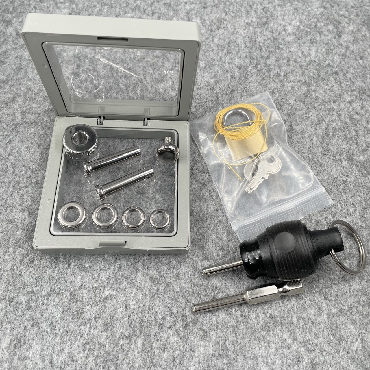 Titanium TetherSpout With Disc For Nom-Piercing Chastity