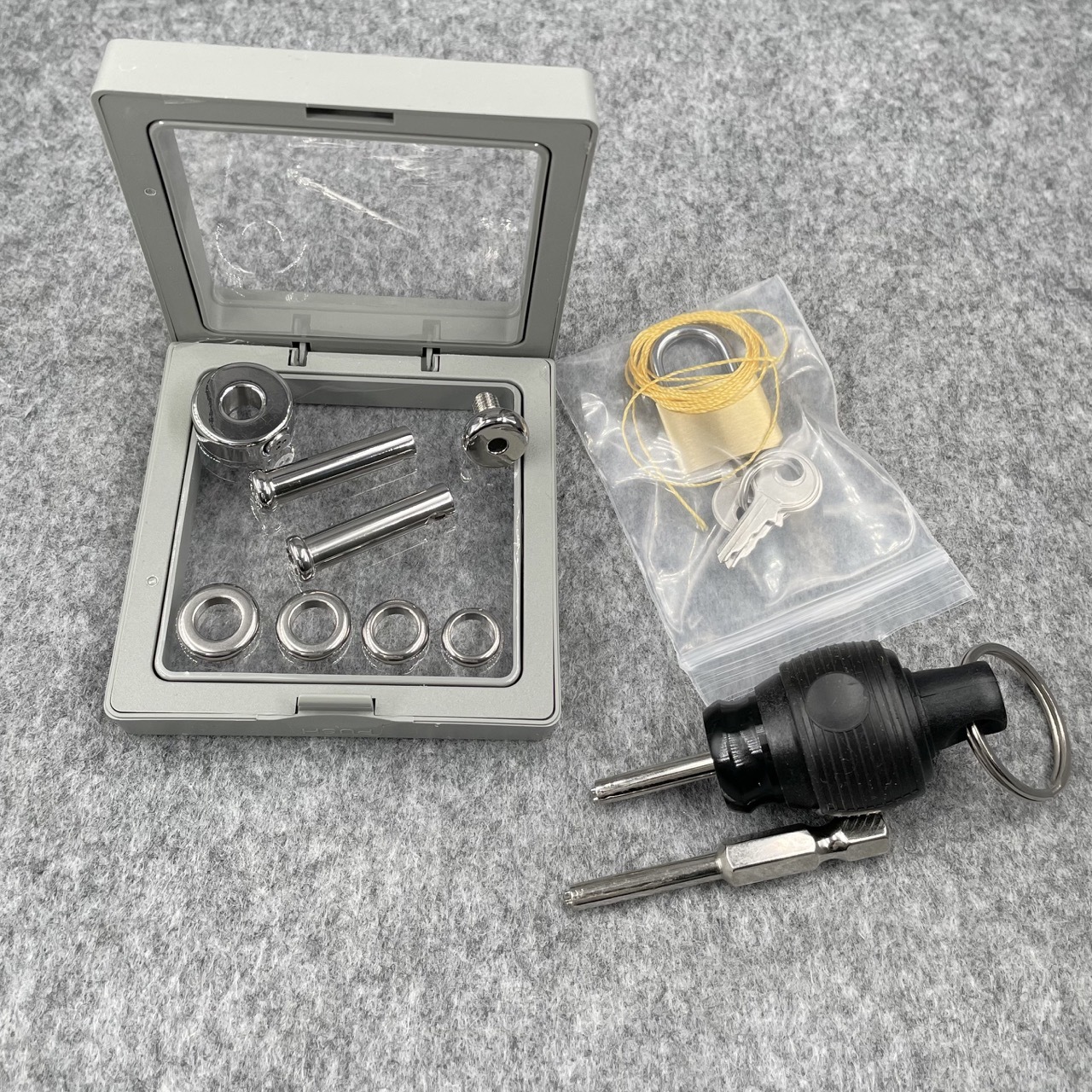 Titanium TetherSpout With Disc For Nom-Piercing Chastity