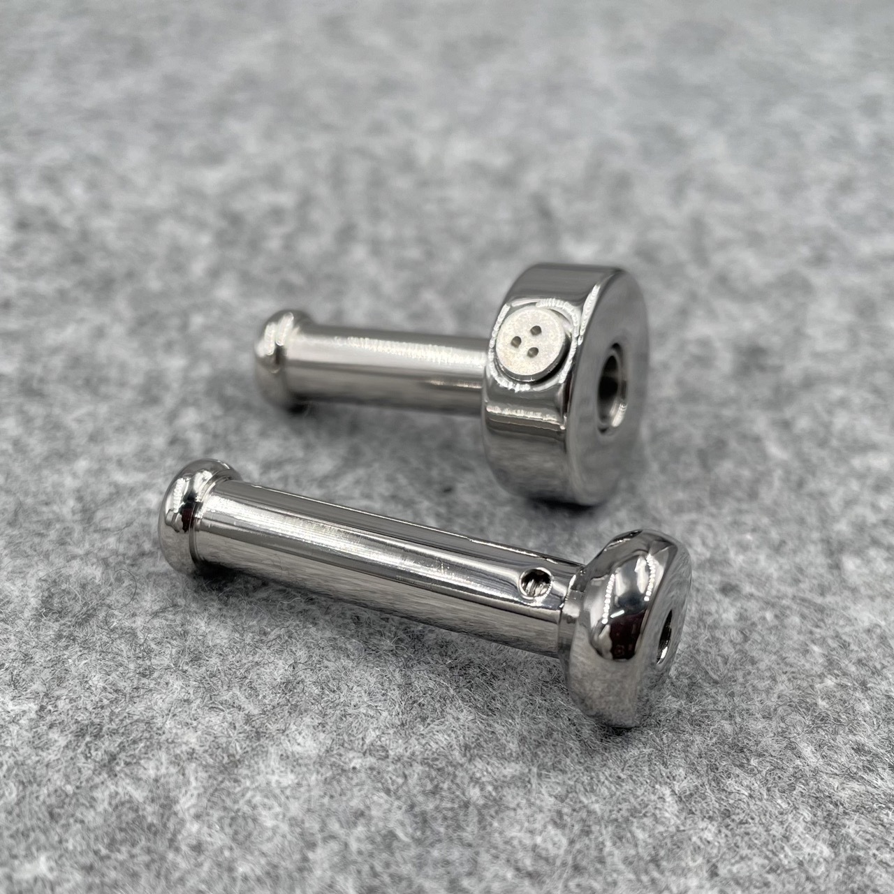 Titanium TetherSpout With Disc For Nom-Piercing Chastity