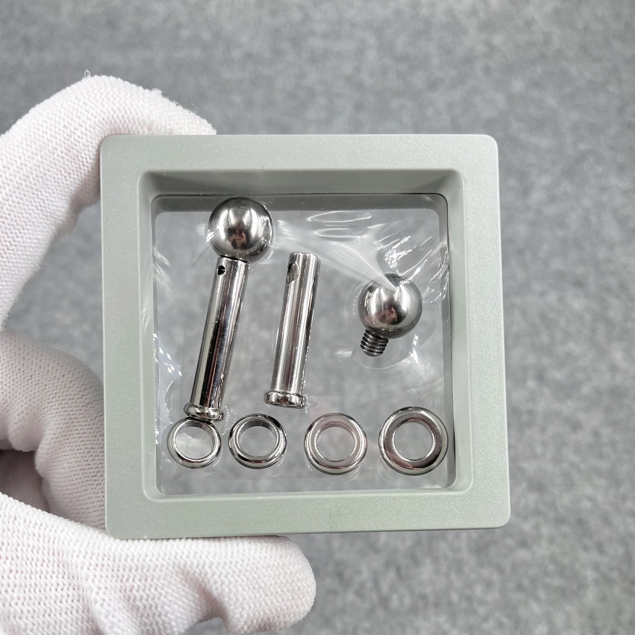 Titanium TetherSpout With Ball For Nom-Piercing Chastity