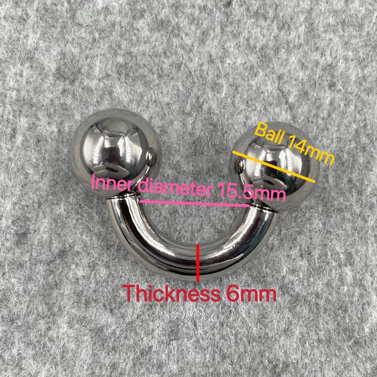 In Stock Ring Thickness 6mm Titanium Body Jewelry Circular Barbell