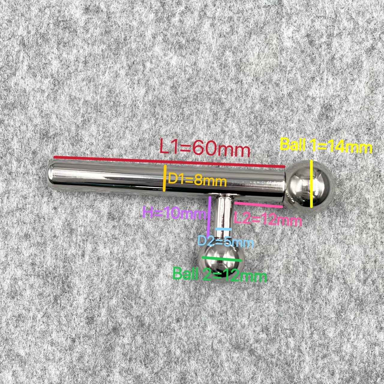 In Stock PA Gauge 5mm Titanium Prince Albert Wand PA#2A style