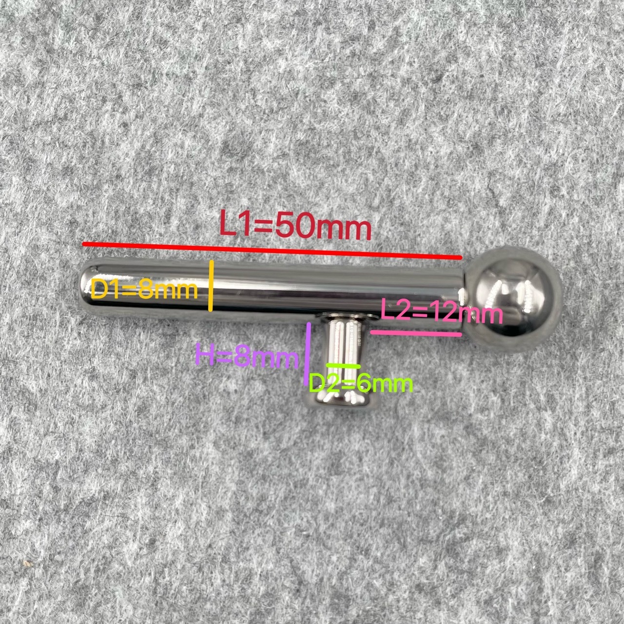 In Stock PA Gauge 6mm Titanium Prince Albert Wand PA#2B style