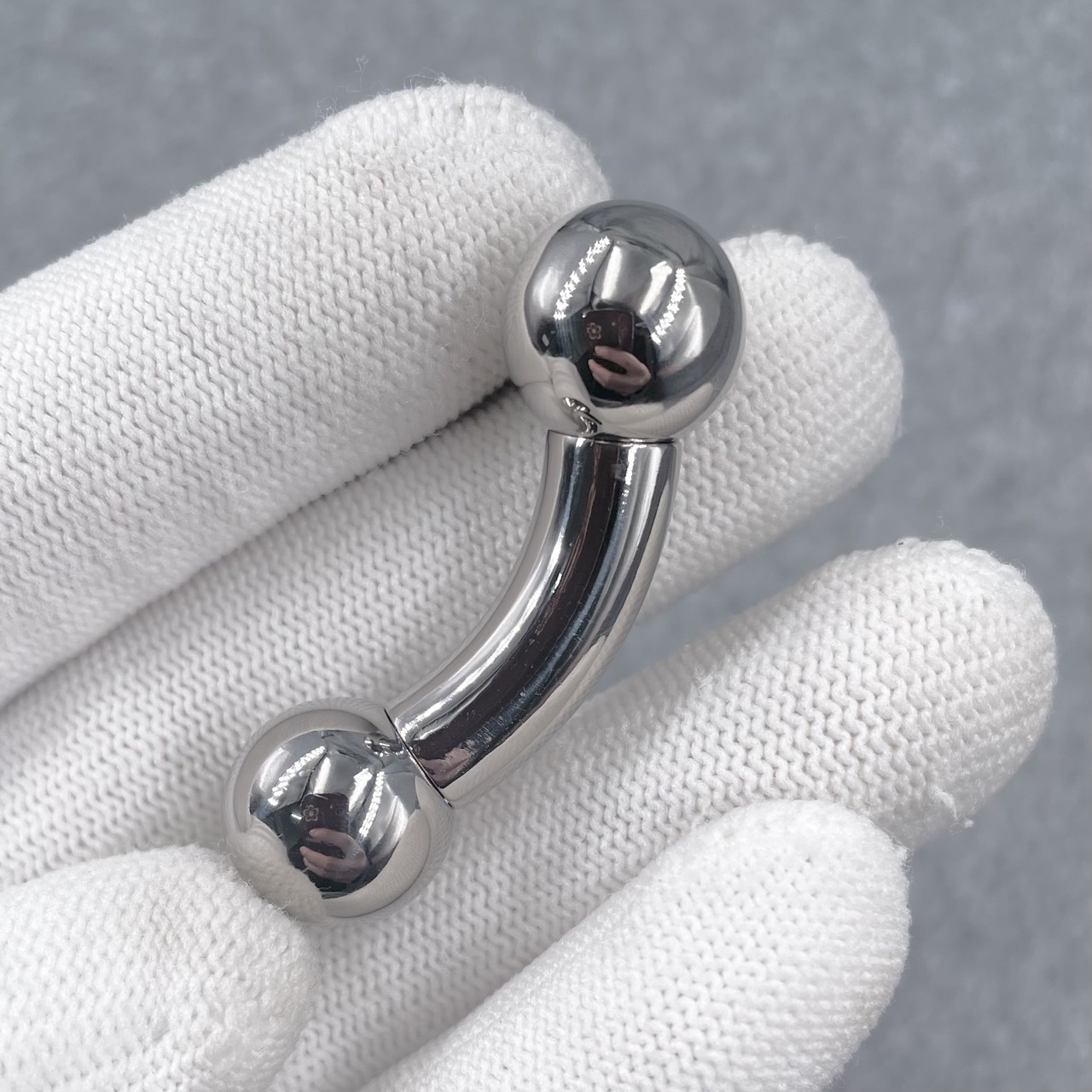 In Stock Gauge/Thickness 8mm Titanium Body Jewelry Bent Barbell