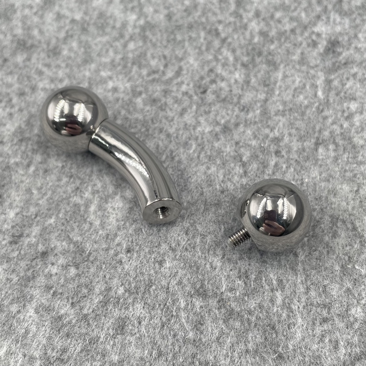 In Stock Gauge/Thickness 8mm Titanium Body Jewelry Bent Barbell