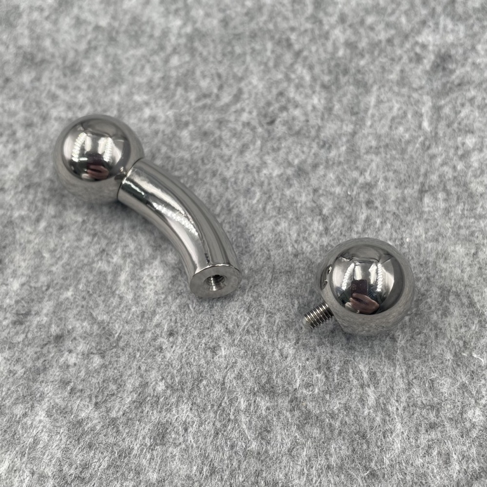 In Stock Gauge/Thickness 8mm Titanium Body Jewelry Bent Barbell