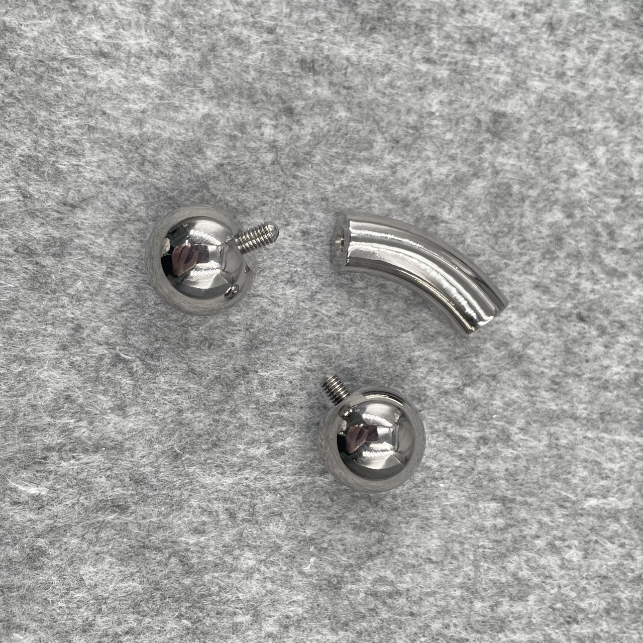 In Stock Gauge/Thickness 8mm Titanium Body Jewelry Bent Barbell