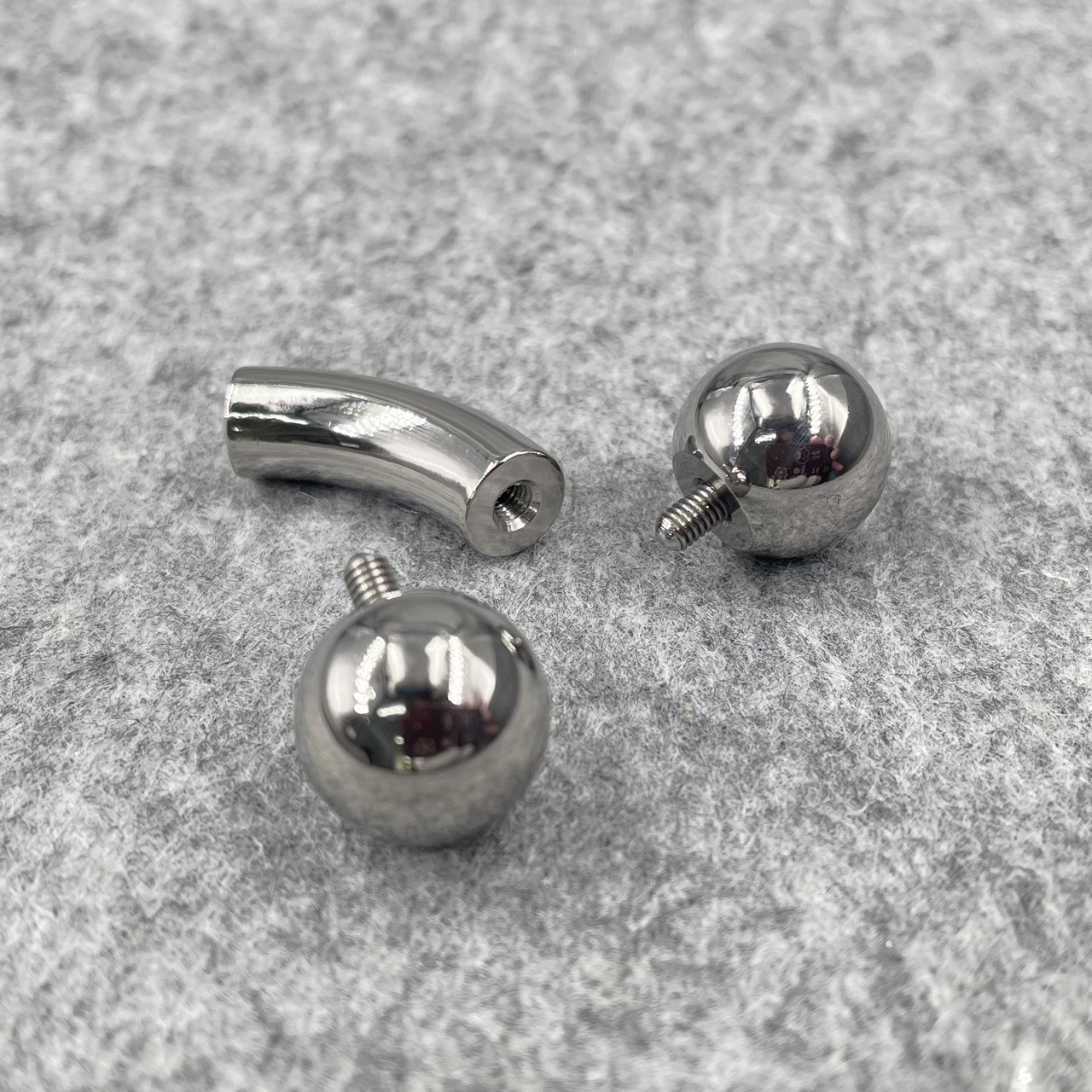 In Stock Gauge/Thickness 8mm Titanium Body Jewelry Bent Barbell