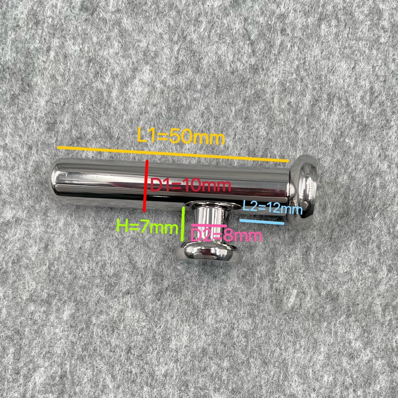 In Stock PA Gauge 8mm Titanium Prince Albert Wand