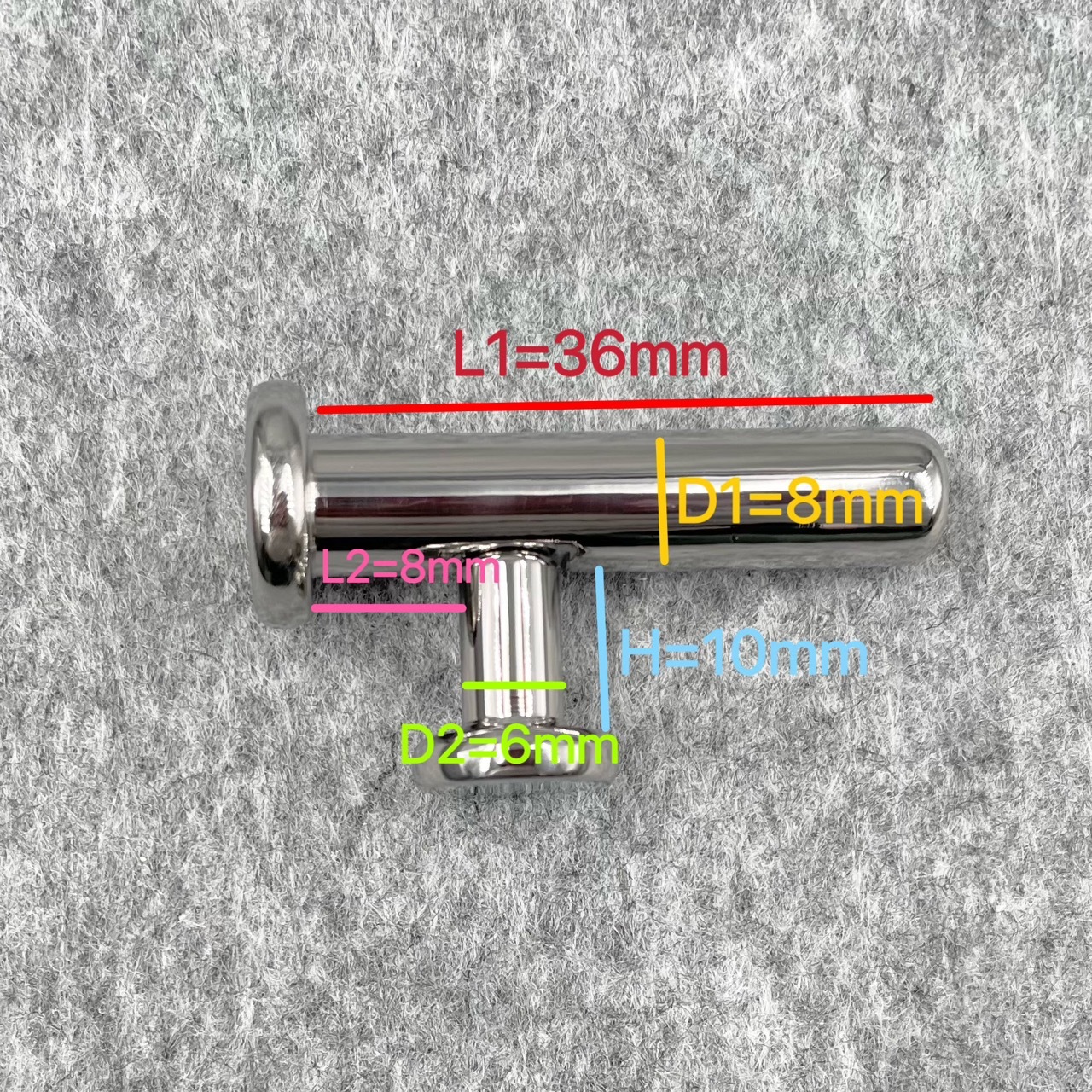 In Stock PA Gauge 6mm Titanium Prince Albert Wand PA#2C style