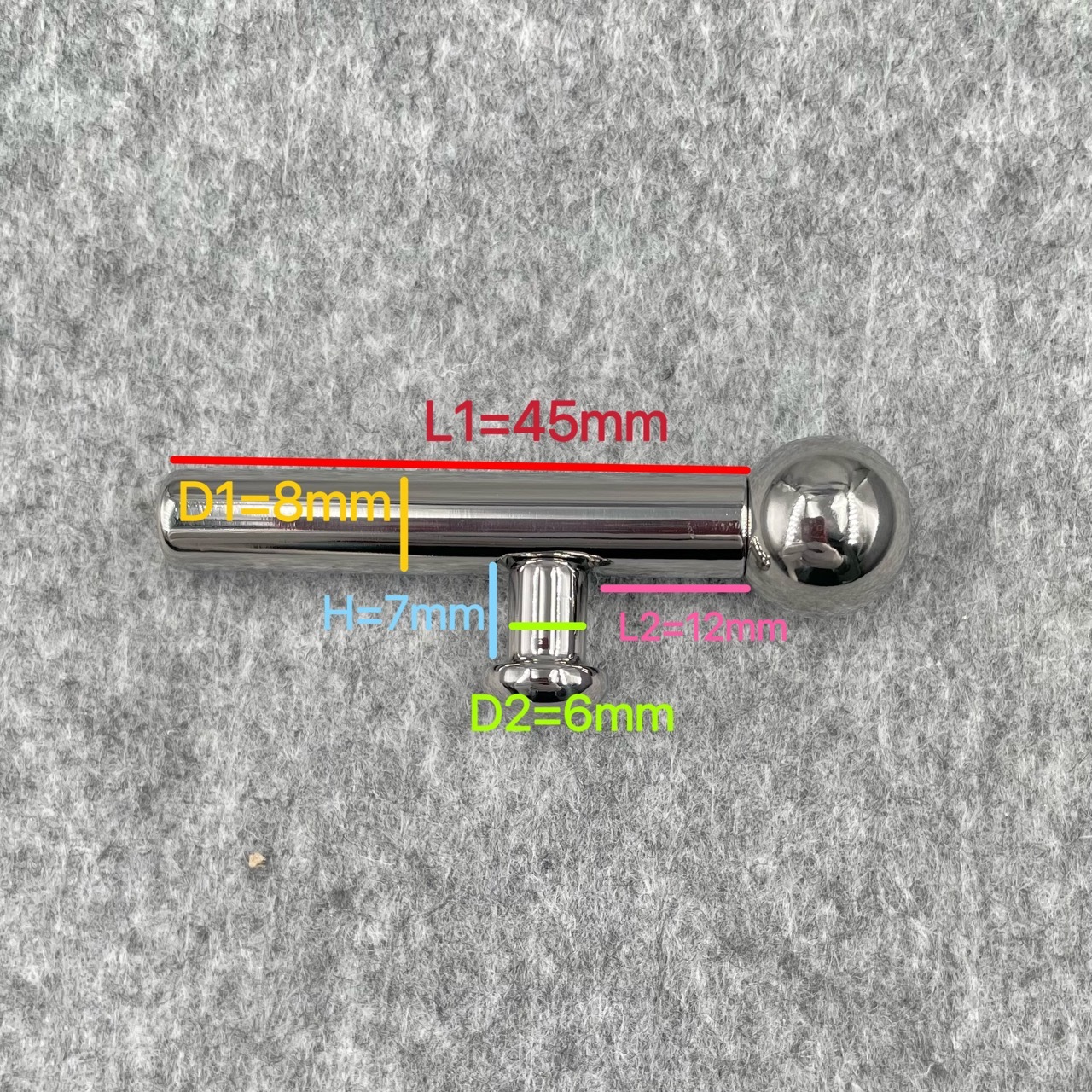 In Stock PA Gauge 6mm Titanium Prince Albert Wand