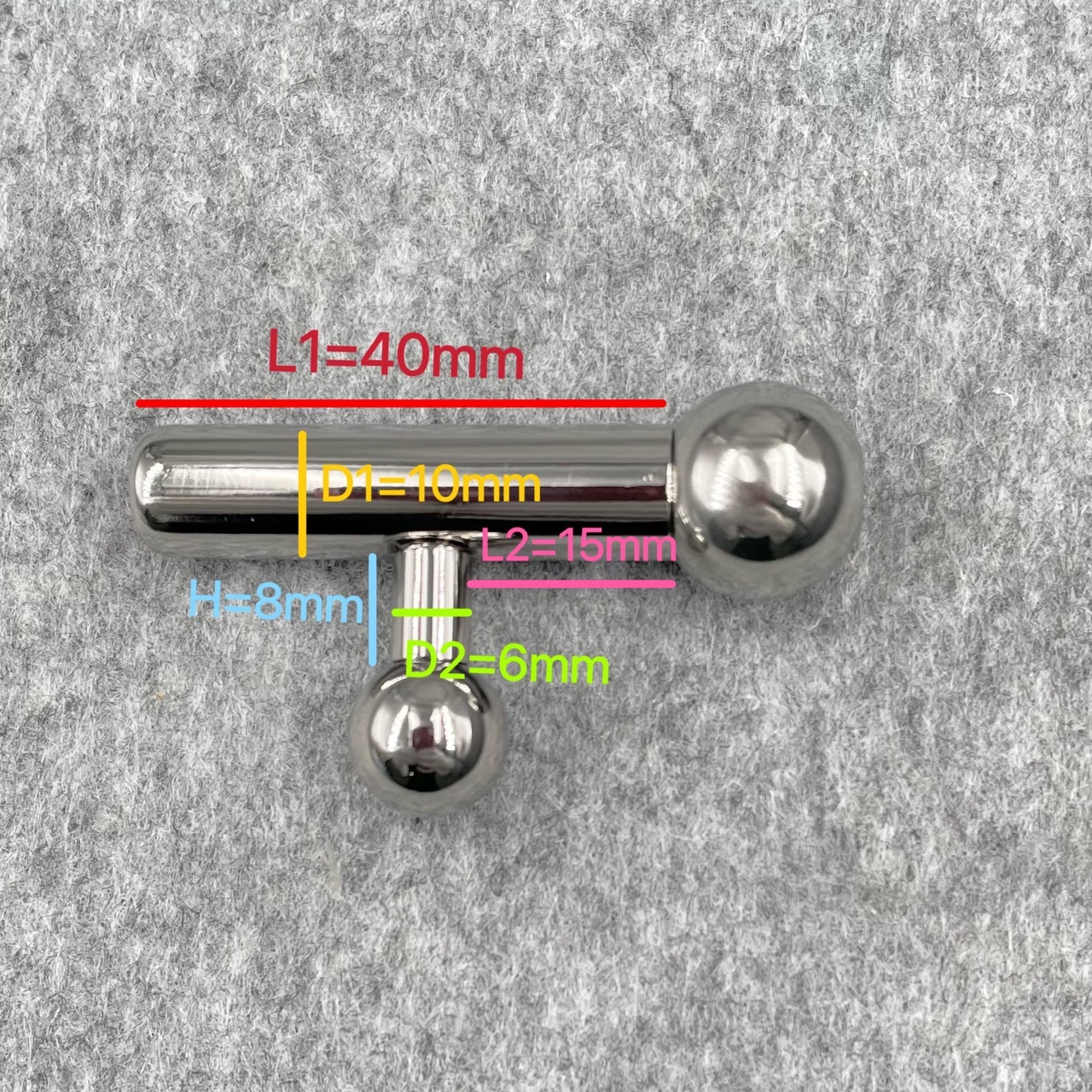 In Stock PA Gauge 6mm Titanium Prince Albert Wand PA#2A style