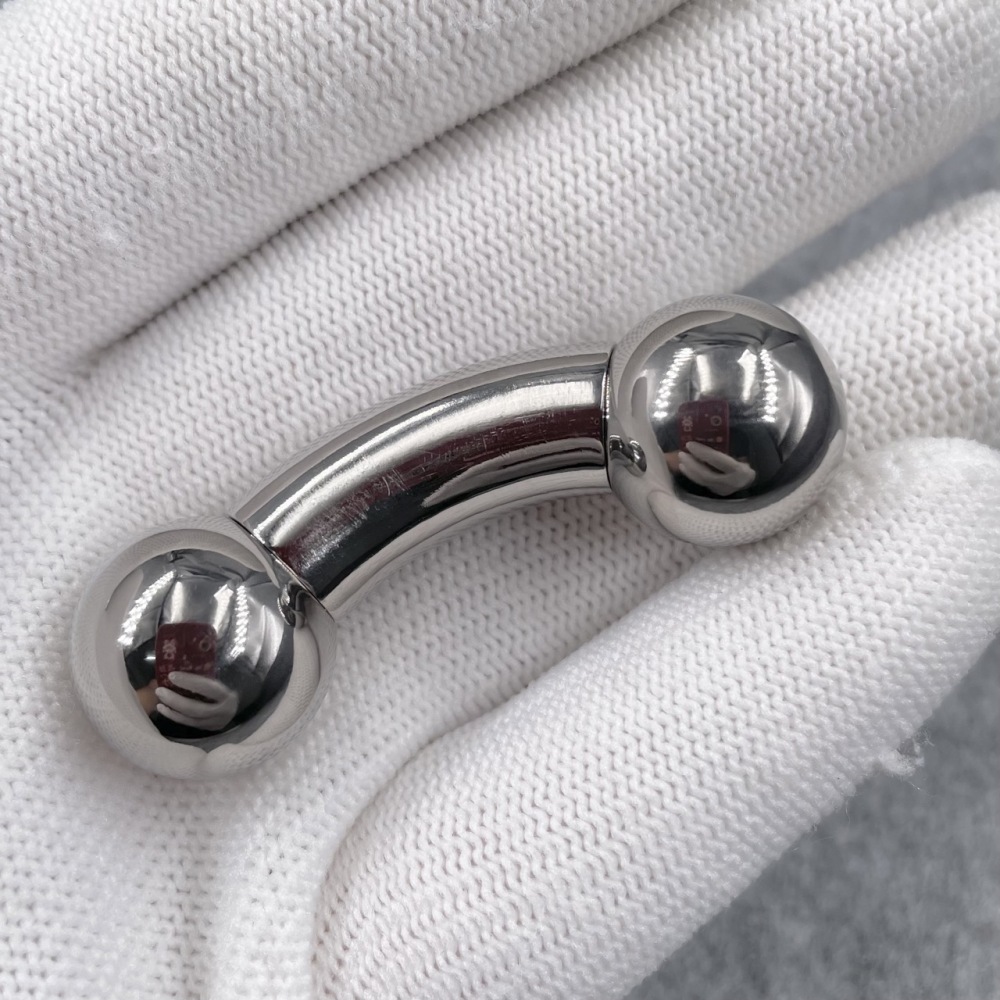 In Stock Gauge/Thickness 10mm Titanium Body Jewelry Bent Barbell