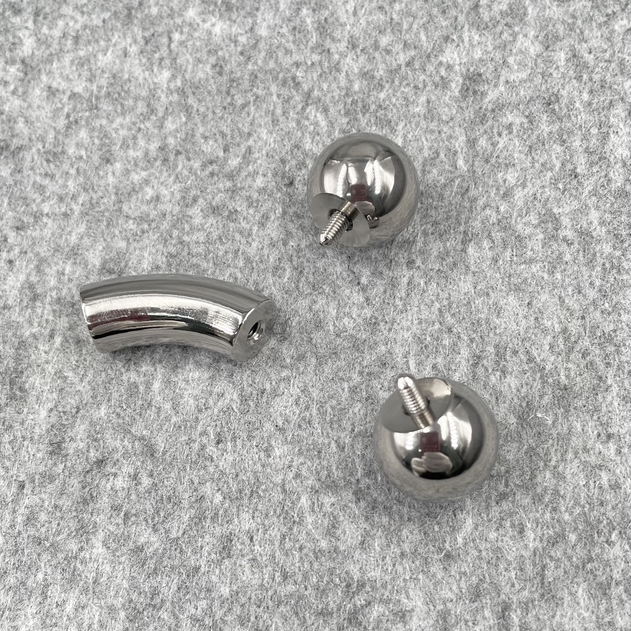 In Stock Gauge/Thickness 10mm Titanium Body Jewelry Bent Barbell