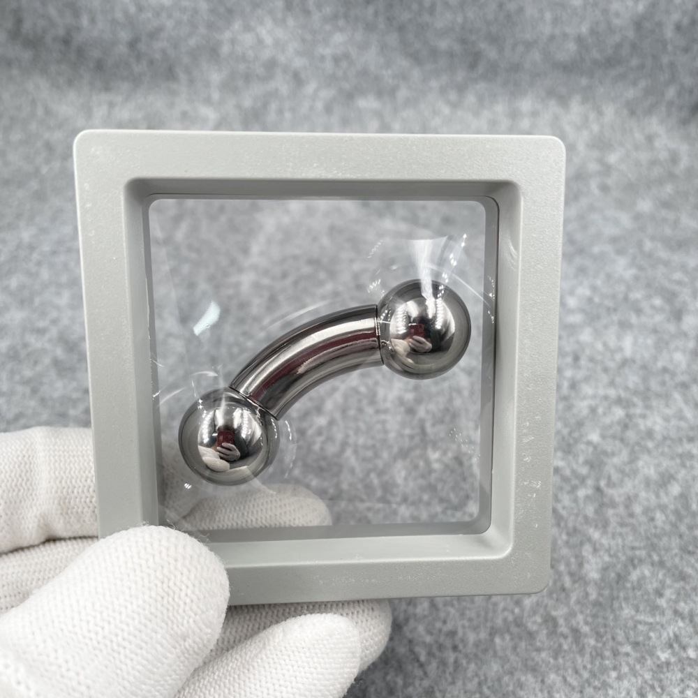 In Stock Gauge/Thickness 10mm Titanium Body Jewelry Bent Barbell