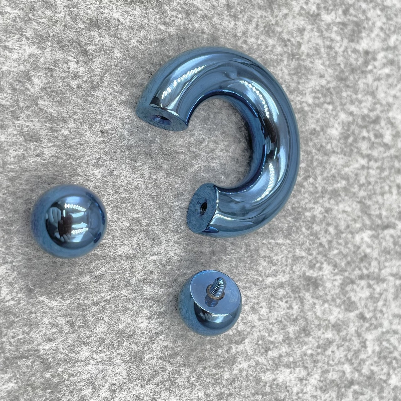 In Stock Ring Thickness 12mm Titanium Body Jewelry Circular Barbell
