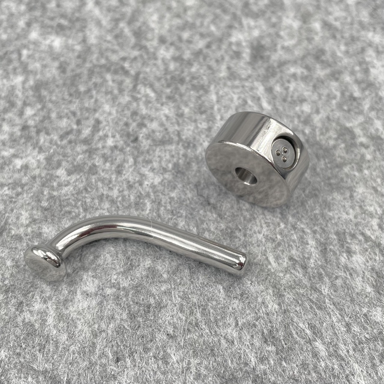 In Stock Gauge 4mm Stainless Steel L Shape PA Wand With Locking Ring