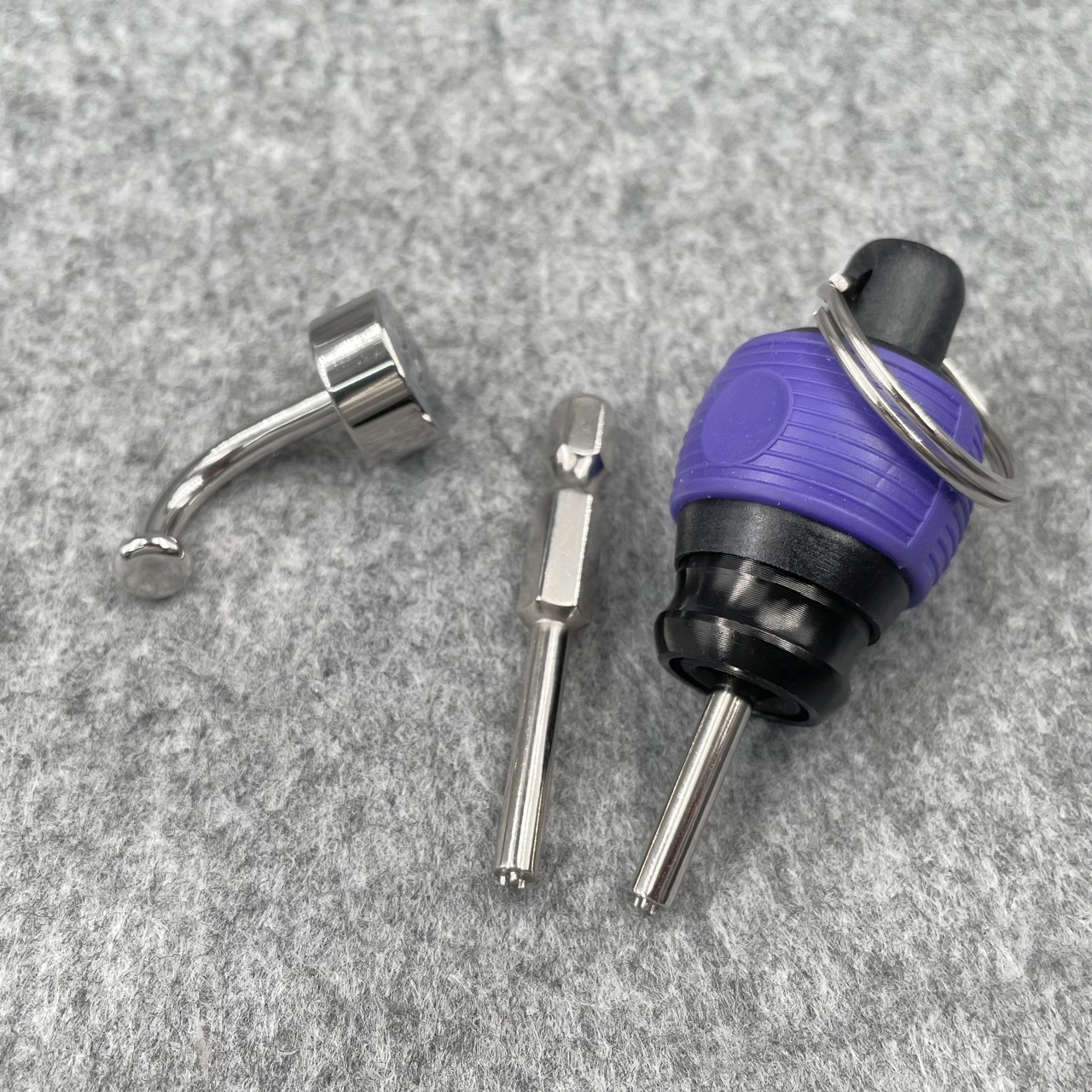 In Stock Gauge 4mm Stainless Steel L Shape PA Wand With Locking Ring