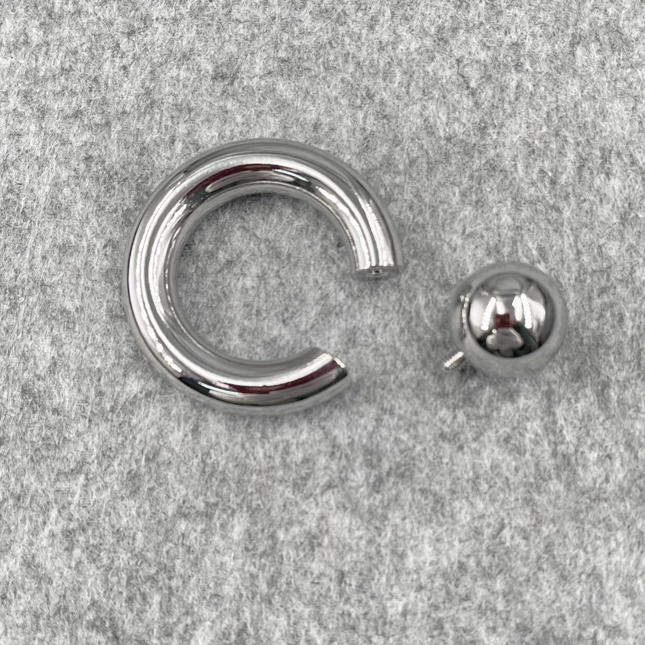 In Stock Gauge 8mm Ball Size 16mm Stainless Steel Screw On Captive Bead Ring
