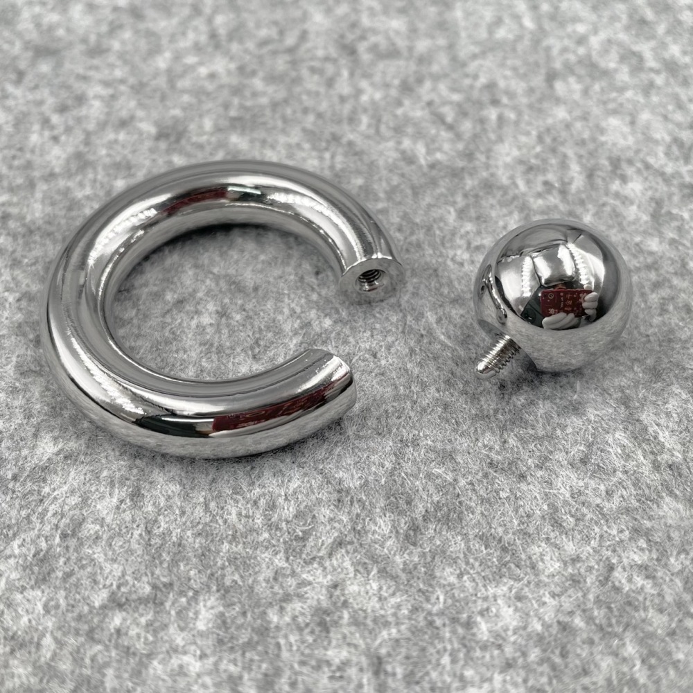 In Stock Gauge 8mm Ball Size 16mm Stainless Steel Screw On Captive Bead Ring
