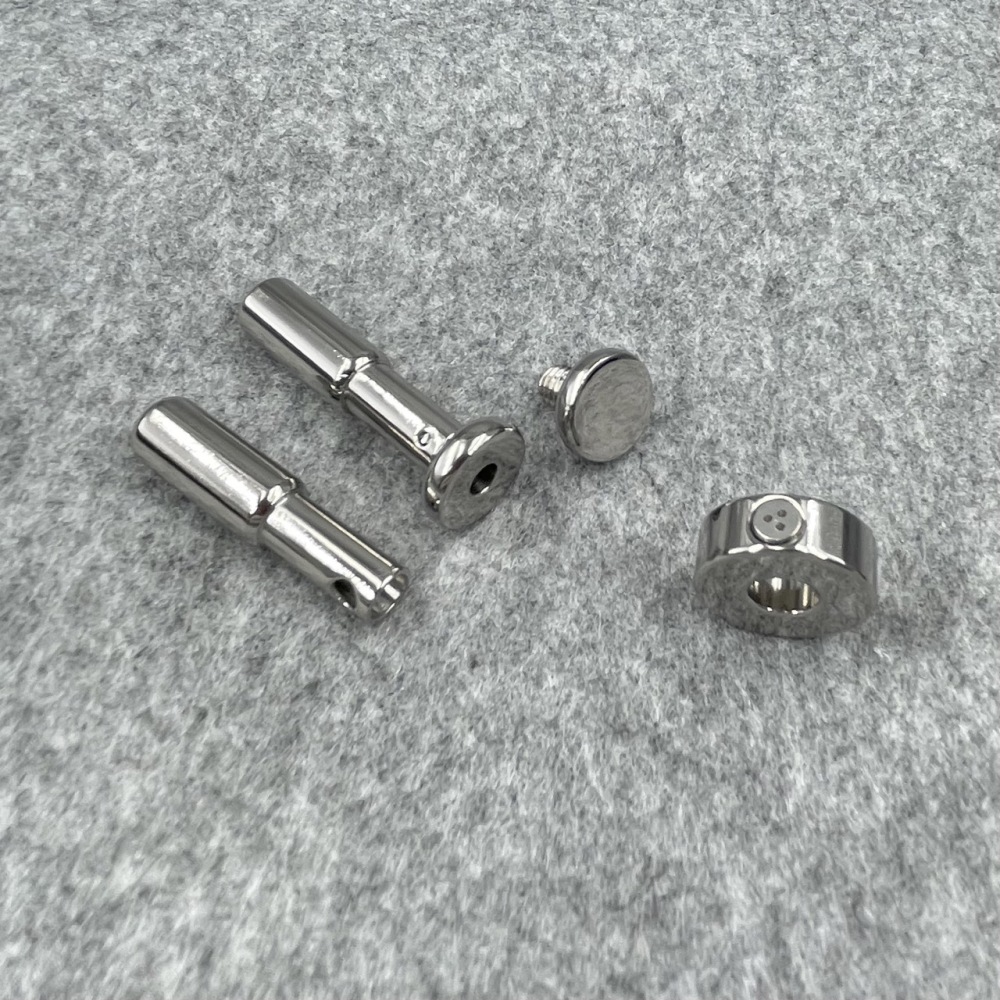 Titanium Urethral Sound TetherSpout  With Disc For Nom-Piercing Chastity