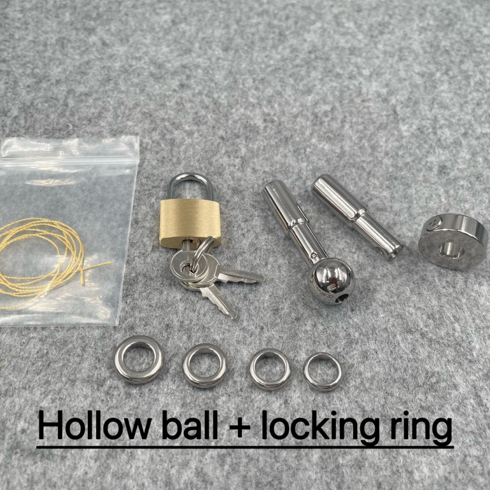 Titanium Urethral Sound TetherSpout  With Ball For Nom-Piercing Chastity