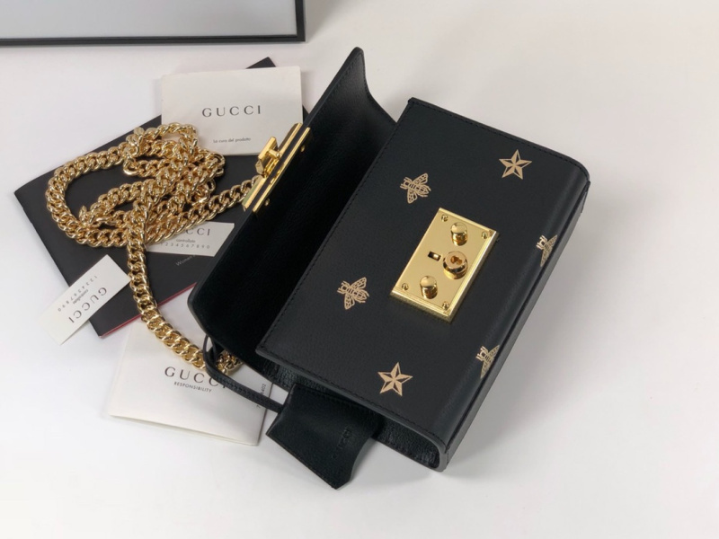 Gucci古驰 23FW09 女PADLOCK系列小号双G单肩包 409487 Padlock系列小号GG肩背包